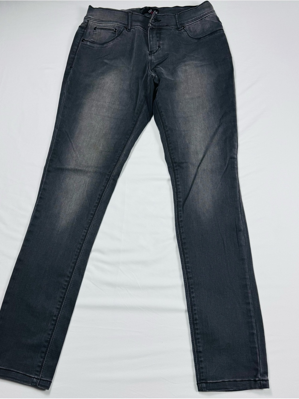 Dots Curvy Gray Skinny Jeans